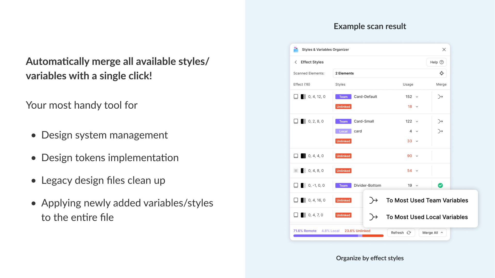 Styles & Variables Organizer preview